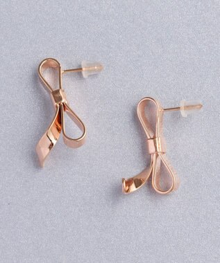 Phoebe ニュアンスリボンピアス　ローズゴールド ローズゴールド