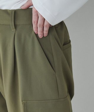 WEGO 【ユニセックス着用ITEM】トロミカーゴスラックス カーキ