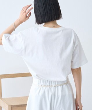 AMERICAN HOLIC 刺繍&フォトプリントTシャツ Off White