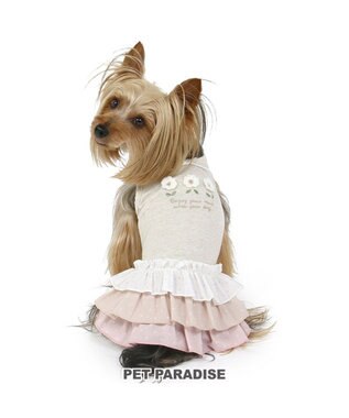  花柄 フリル ワンピース 【小型犬】