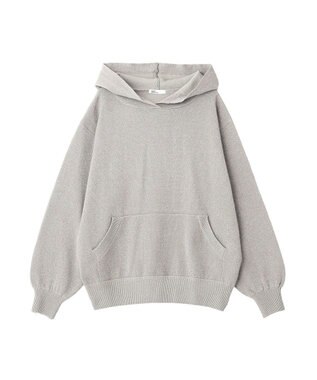CRAFT STANDARD BOUTIQUE ラメスウェット風ニットプルオーバー Gray