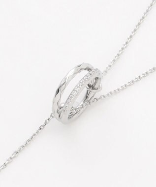 J.PRESS LADIES スカーフリング ラリエット ネックレス シルバー系