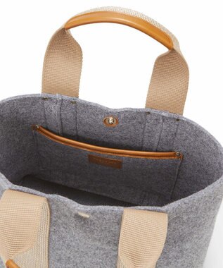 TOPKAPI 【TREASURE TOPKAPI】イタリアンフェルト ラメテープ トートバッグ 2023 グレー