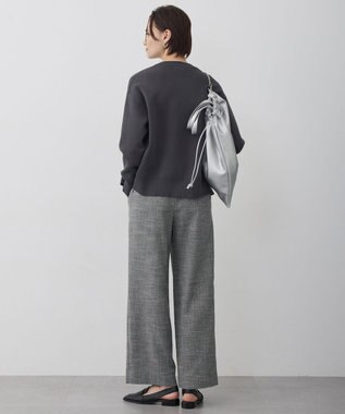 ICB L 【先行予約】 コットンポリエステルスムース カーディガン チャコール