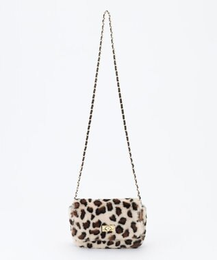 23区 フェイクファーチェーン ショルダー バッグ キャメル系3