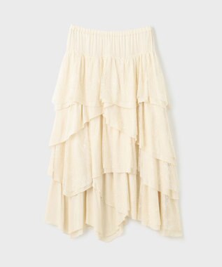 GRACE CONTINENTAL レースコンビティアードスカート キナリ