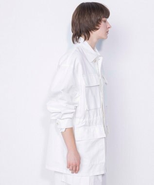 NAVE 【ReNAVE・セットアップ可/洗える】コットンリネンカルゼ ジャケット ホワイト系