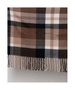 UNBILLION カシュネ cache nez / チェックサイドフリンジスヌード ブラウン