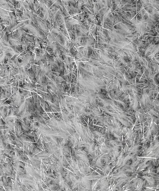 uncrave ヘアリー ラメ ニット ショート カーディガン（uncrave WHITE） シルバー