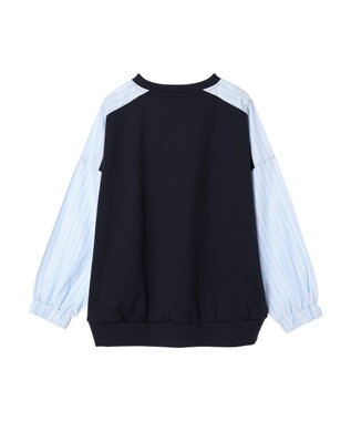 AMERICAN HOLIC イージーケア異素材ポンチプルオーバー Navy