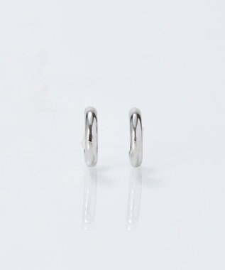 Phoebe 【痛くないシリーズ/金属アレルギー対応】ミニマルストレートフープライトフィットイヤリング　シルバー シルバー
