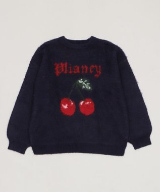 WEGO シャギーグラフィックニットBIGプルオーバー 柄2