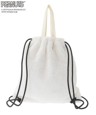 Green Parks ■PEANUTS スヌーピーフェイスファーナップサック Off White