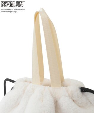 Green Parks ■PEANUTS スヌーピーフェイスファーナップサック Off White