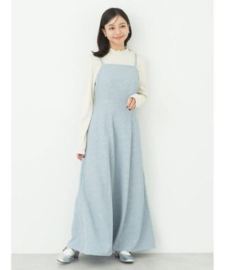 earth music&ecology ＳＥＴ２点ジャガードボレロ＋ワンピース Grayish Blue