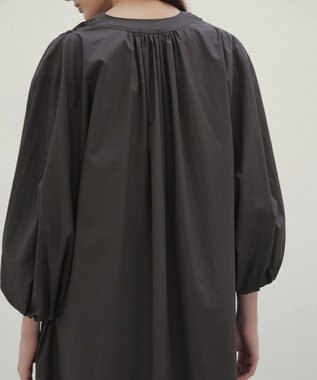 BEIGE， 【洗える】MALLOW / コットンパフスリーブマキシドレス Slate