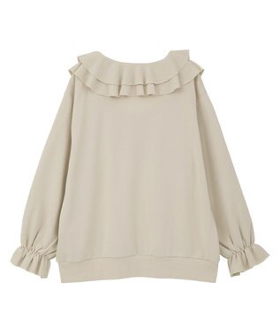 earth music&ecology 【裏毛】フリルカラーＺｉｐウラケブルゾン Ecru