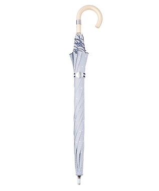 MOONBAT 【軽量】POLO RALPH LAUREN 晴雨兼用日傘 長傘 ストライプドット／遮光 遮熱 UV ネイビーブルー