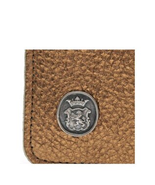 A.D.M.J. 【牛革】メタリックレザー/スリムウォレット ブラス　ブラウン