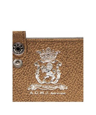 A.D.M.J. 【牛革】メタリックレザー/スリムウォレット ブラス　ブラウン