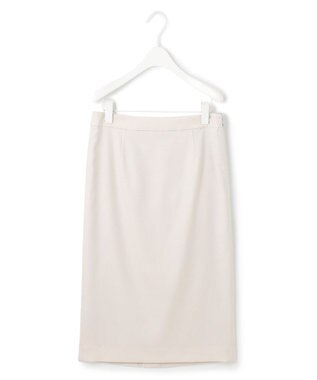 ICB L 【洗える】プロヴィスウールツイル  タイトスカート トープ系