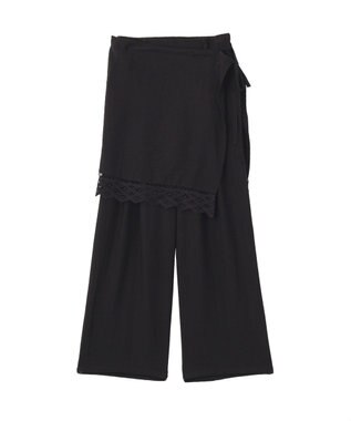 Green Parks ラップ付きパンツ Black