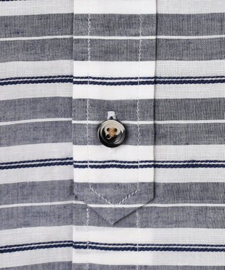 JOSEPH ABBOUD 【清涼感】エアリノマリンボーダーシャツ ネイビー系2