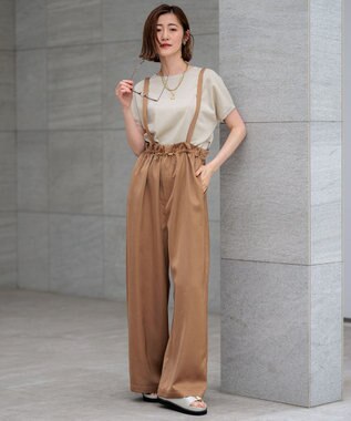 23区 L 【洗える】レーヨンポリエステルストレッチ プルオーバー ラメニット ゴールド系