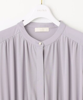 ANY SIS 【接触冷感・吸水速乾・UVケア】エアリードレープスムース ワンピース ラベンダー