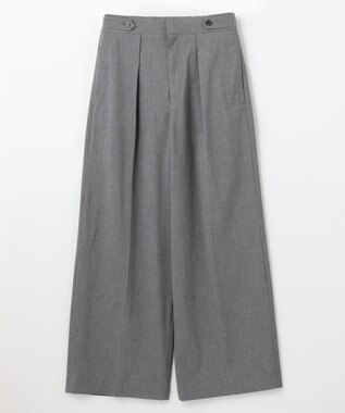 NAVE 【ReNAVE】ウォッシャブルツイル ワイドタックパンツ チャコール系