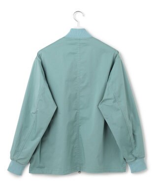 J.PRESS YORK STREET 【UNISEX】サテンストレッチ MA-1 ブルゾン ライトグリーン系
