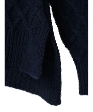 CRAFT STANDARD BOUTIQUE ブラッシングケーブルニット Navy