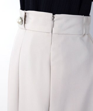 Tiaclasse 【ダブルクロス・洗える】アシンメトリープリーツスカート グレージュ