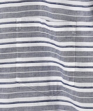 JOSEPH ABBOUD 【清涼感】エアリノマリンボーダーシャツ ネイビー系2