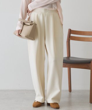 AMERICAN HOLIC フロントタックポンチカーブパンツ Ivory