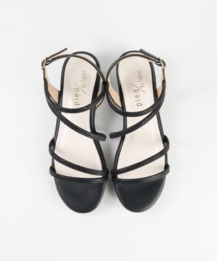 BONTRE 【pied du lapan/ピエドラパン】ナローストラップソールサンダル/50759ZI ブラック