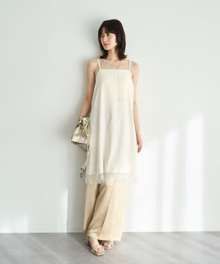 YECCA VECCA レースサテンキャミチュニック Ivory