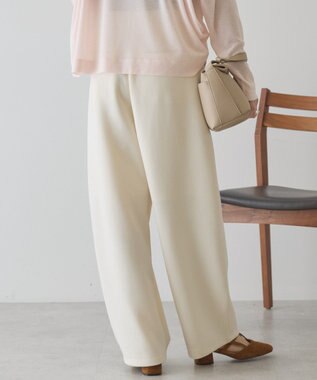 AMERICAN HOLIC フロントタックポンチカーブパンツ Ivory