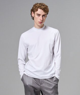 JOSEPH HOMME 新色追加【高機能素材】ハイゲージベアスムース　モックネック長袖Ｔシャツ