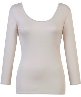 Wing あったかインナー 綿100％ 毛玉になりにくい 型くずれしにくい 【綿の贅沢 リッチ】 8分袖 長袖 秋 冬 EL4882 ウイング／ワコール