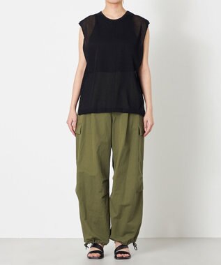 NAVE シアーニット ノースリーブ ブラック系