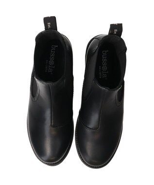 INTER-CHAUSSURES 【BUSSOLA】撥水厚底サイドゴアショートブーツ ブラック