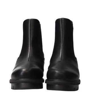 INTER-CHAUSSURES 【BUSSOLA】撥水厚底サイドゴアショートブーツ ブラック