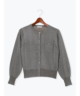 Te chichi ポケットデザインクルーネックカーディガン チャコールグレー