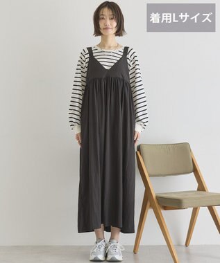 AMERICAN HOLIC 【選べる丈】Ｖネックワンピース Black