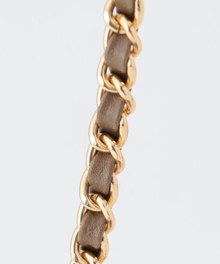 23区 フェイクファーチェーン ショルダー バッグ ブラウン系