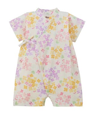 MIKI HOUSE HOT BISCUITS 【60-80cm】総柄 甚平オール