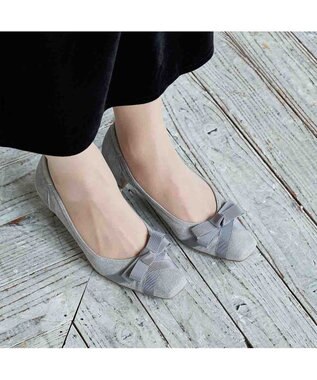 Riz raffinee <Riz raffinee>【3E】グログランリボンパンプス グレーメタリック