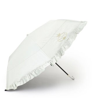 TOCCA 【晴雨兼用・UVカット100%生地】LOGO FRILL UMBRELLA 折り畳み傘 収納バッグ付き [新色]アイボリー系