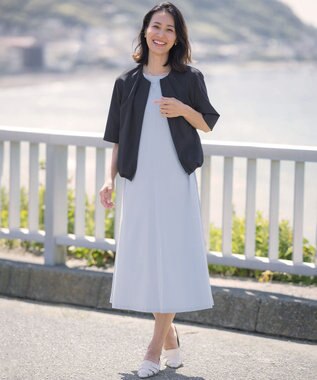 J.PRESS LADIES 【着こなしのポイントに】ドロップ 2連 ネックレス シルバー系